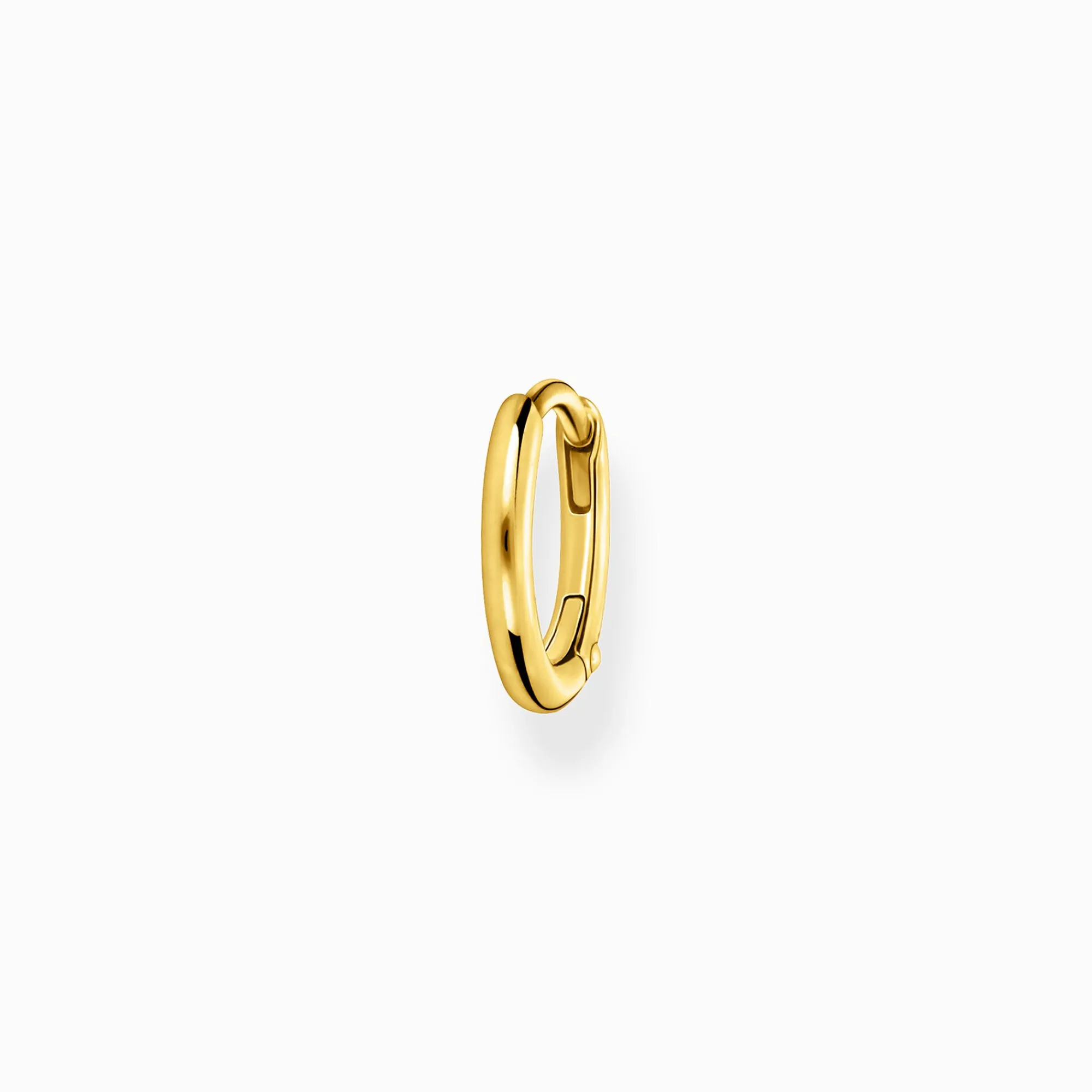 Women THOMAS SABO Hoop Earrings|18-Carat Gold-Plating - 925 Silver-Single hoop earring classic gold