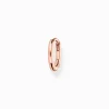 Women THOMAS SABO Hoop Earrings|18-Carat Rose Gold Plating - 925 Silver-Single hoop earring classic rose gold
