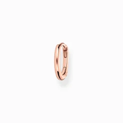 Women THOMAS SABO Hoop Earrings|18-Carat Rose Gold Plating - 925 Silver-Single hoop earring classic rose gold