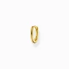 Women THOMAS SABO Hoop Earrings|18-Carat Gold-Plating - 925 Silver-Single hoop earring classic gold