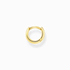 Women THOMAS SABO Hoop Earrings|18-Carat Gold-Plating - 925 Silver-Single hoop earring classic gold