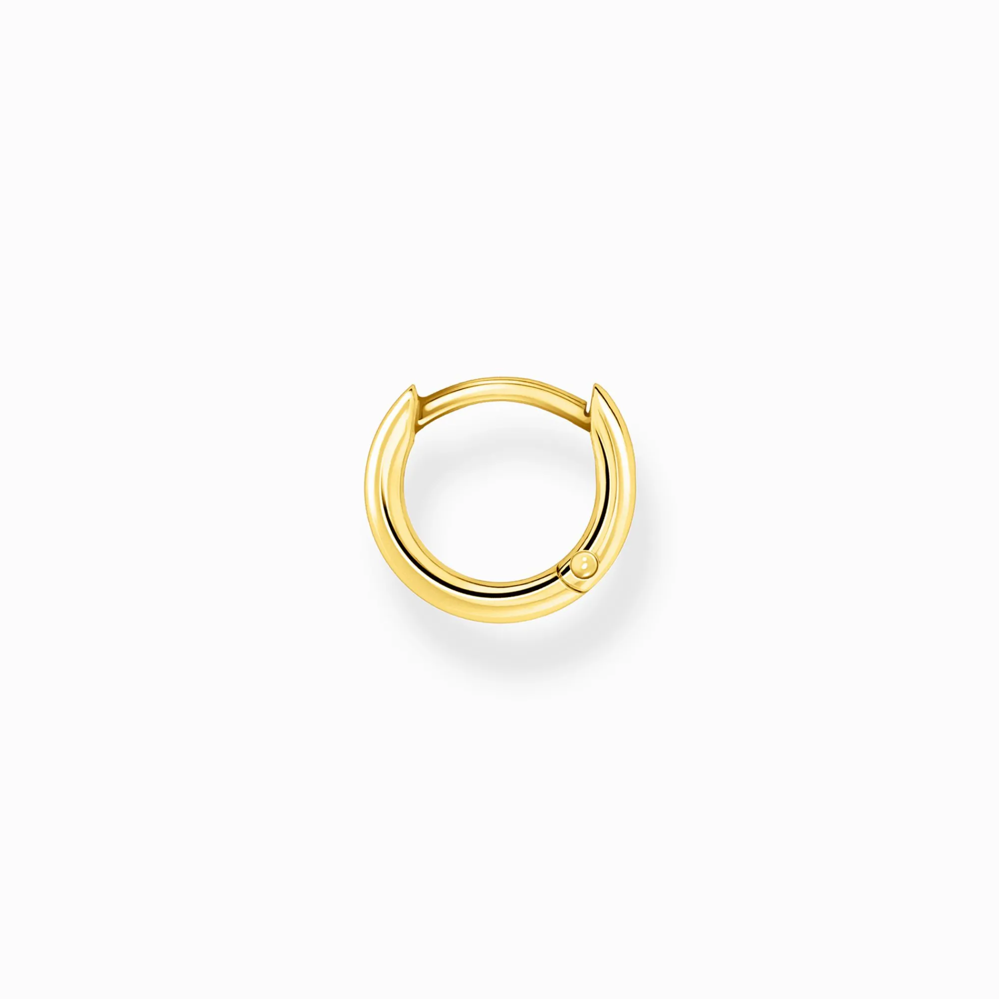 Women THOMAS SABO Hoop Earrings|18-Carat Gold-Plating - 925 Silver-Single hoop earring classic gold