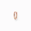 Women THOMAS SABO Hoop Earrings|18-Carat Rose Gold Plating - 925 Silver-Single hoop earring classic rose gold