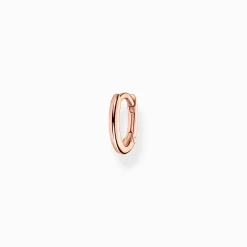 Women THOMAS SABO Hoop Earrings|18-Carat Rose Gold Plating - 925 Silver-Single hoop earring classic rose gold