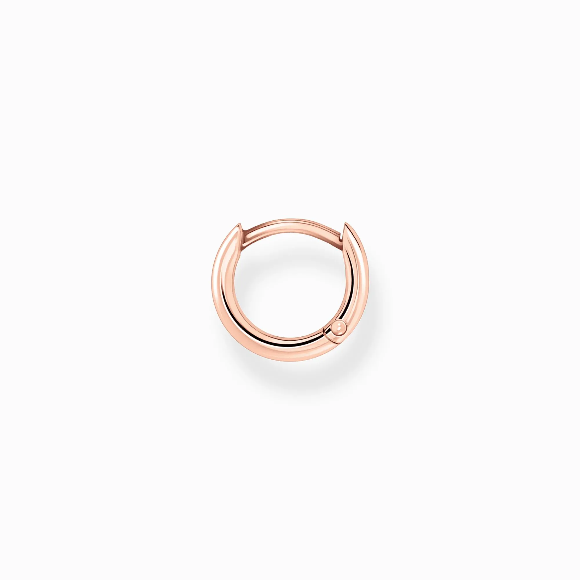 Women THOMAS SABO Hoop Earrings|18-Carat Rose Gold Plating - 925 Silver-Single hoop earring classic rose gold