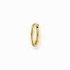 Women THOMAS SABO Hoop Earrings|18-Carat Gold-Plating - 925 Silver-Single hoop earring classic gold