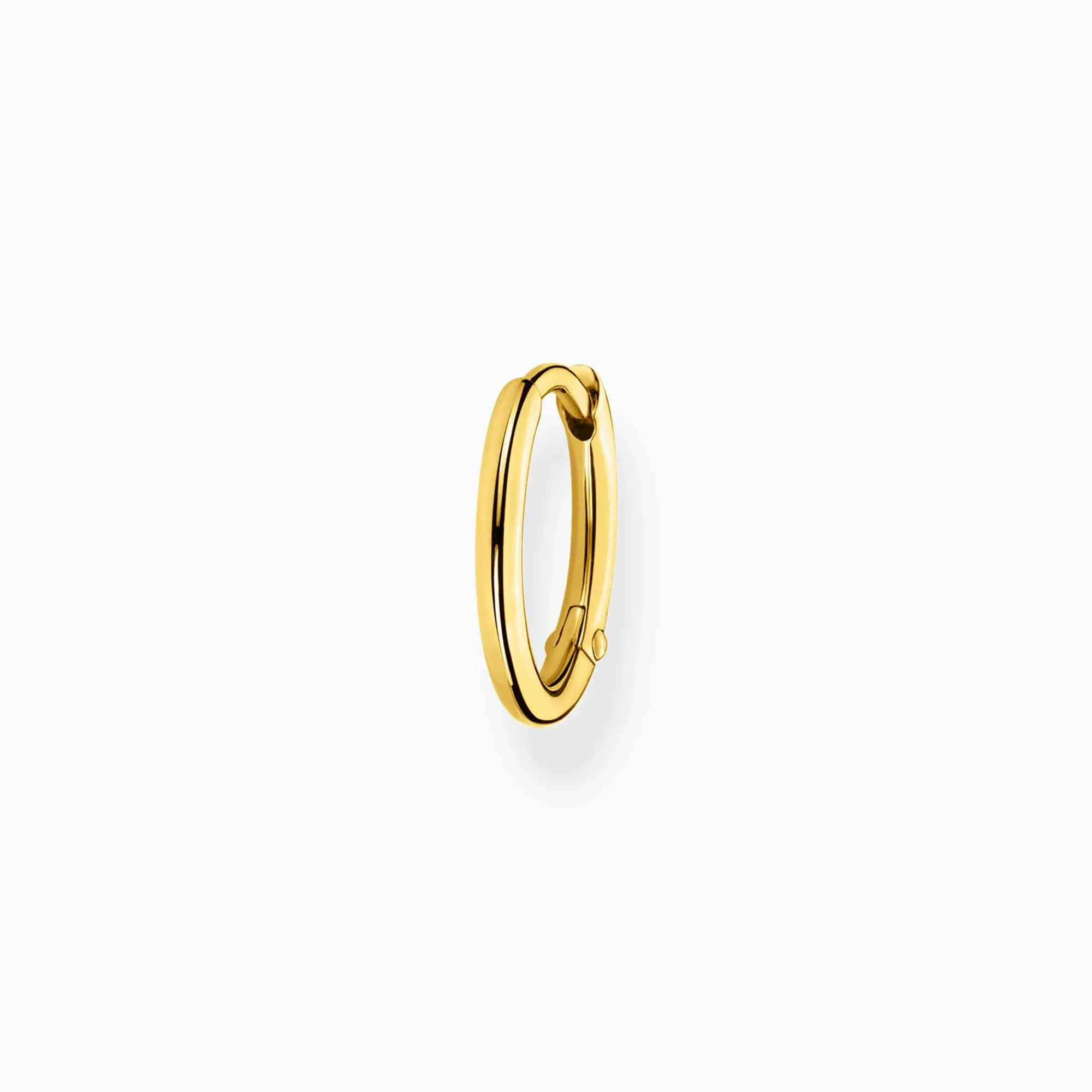 Women THOMAS SABO Hoop Earrings|18-Carat Gold-Plating - 925 Silver-Single hoop earring classic gold