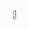 Women THOMAS SABO Hoop Earrings|18-Carat Rose Gold Plating - 925 Silver-Single hoop earring classic rose gold