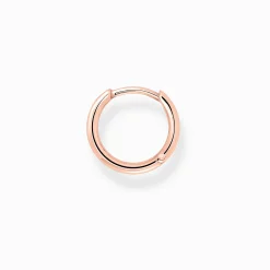Women THOMAS SABO Hoop Earrings|18-Carat Rose Gold Plating - 925 Silver-Single hoop earring classic rose gold