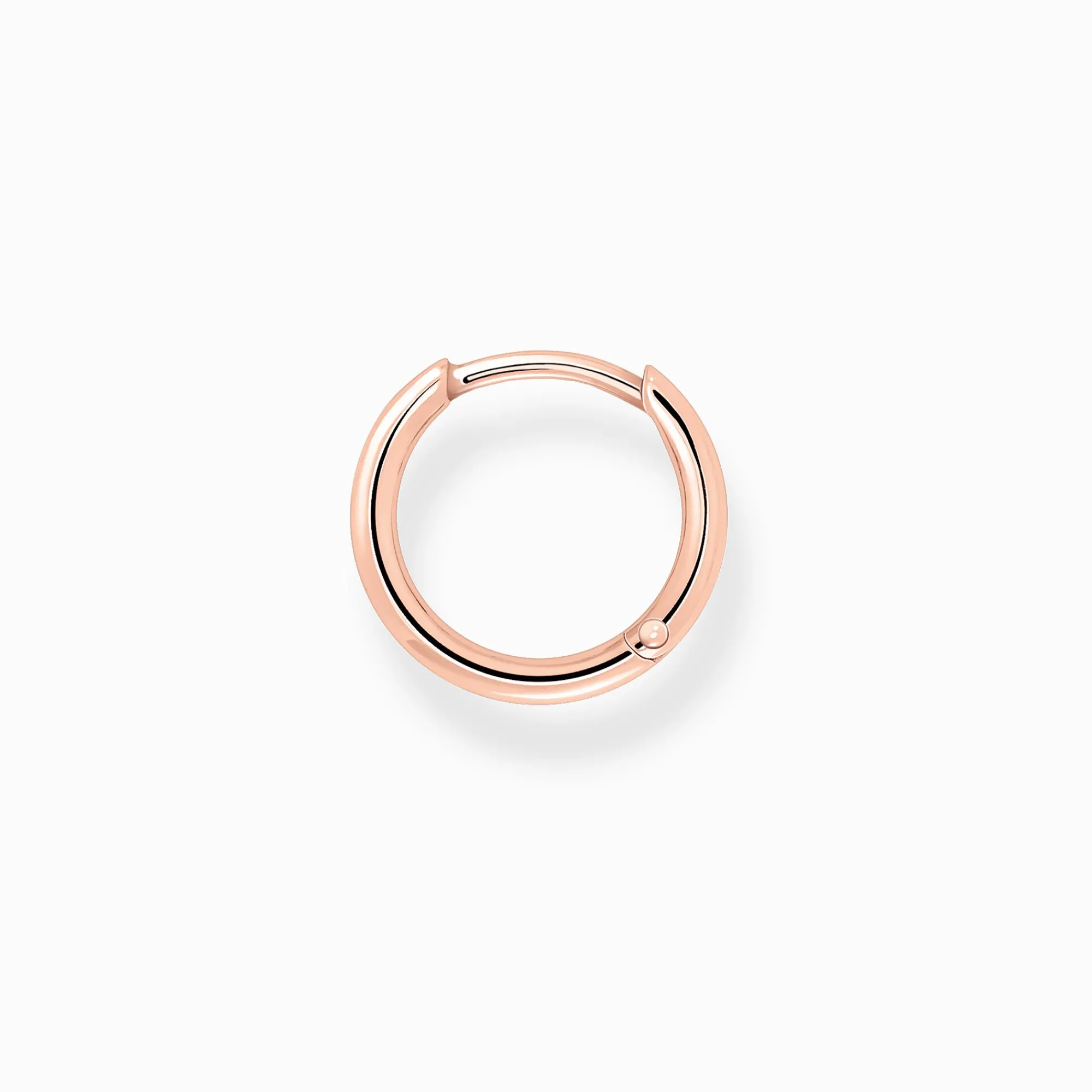 Women THOMAS SABO Hoop Earrings|18-Carat Rose Gold Plating - 925 Silver-Single hoop earring classic rose gold