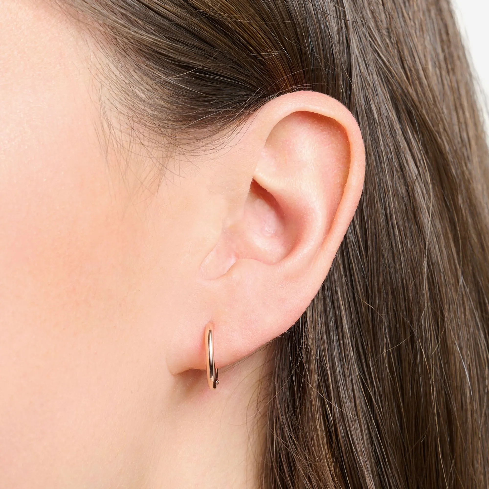Women THOMAS SABO Hoop Earrings|18-Carat Rose Gold Plating - 925 Silver-Single hoop earring classic rose gold