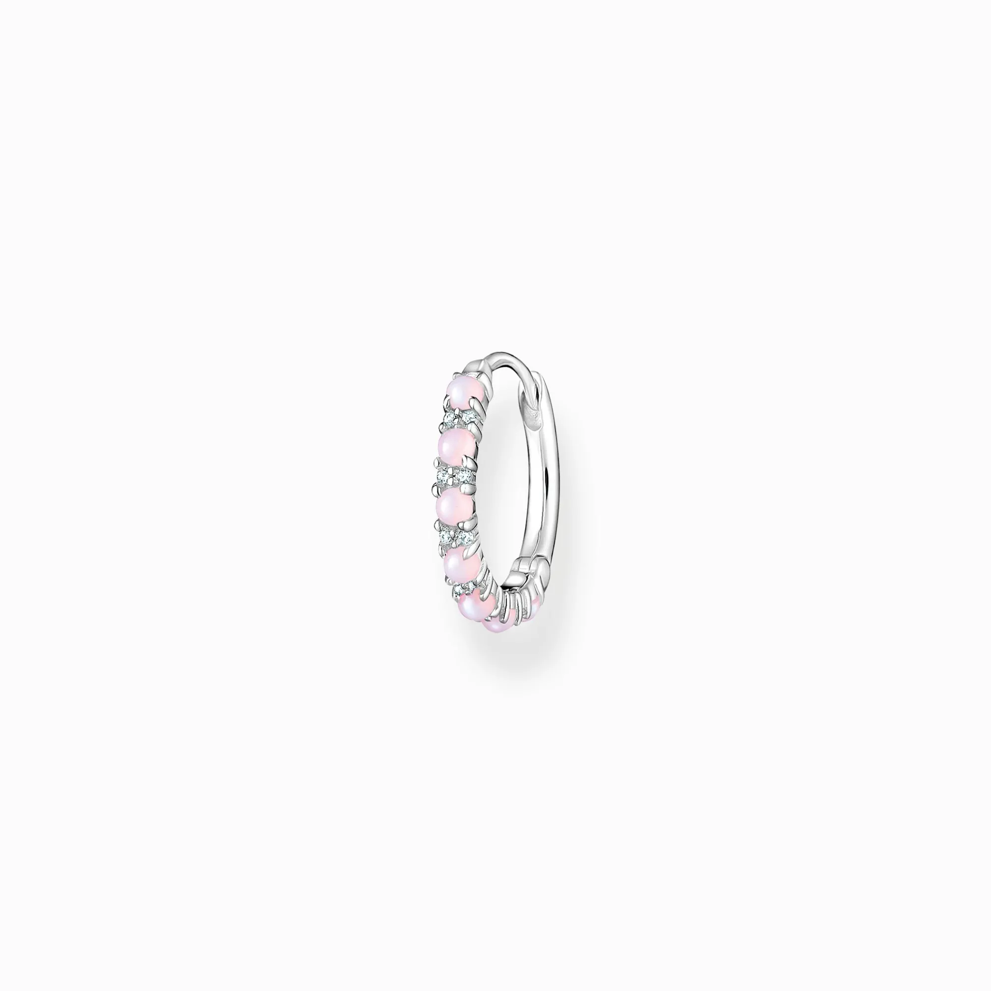 Women THOMAS SABO Hoop Earrings-Single hoop earring pink stones