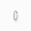Women THOMAS SABO Hoop Earrings-Single hoop earring rope silver