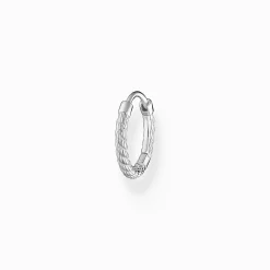 Women THOMAS SABO Hoop Earrings-Single hoop earring rope silver