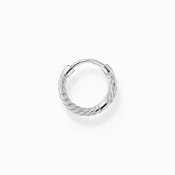 Women THOMAS SABO Hoop Earrings-Single hoop earring rope silver