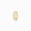 Women THOMAS SABO Hoop Earrings-Single hoop earring white stones gold