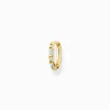 Women THOMAS SABO Hoop Earrings-Single hoop earring white stones gold