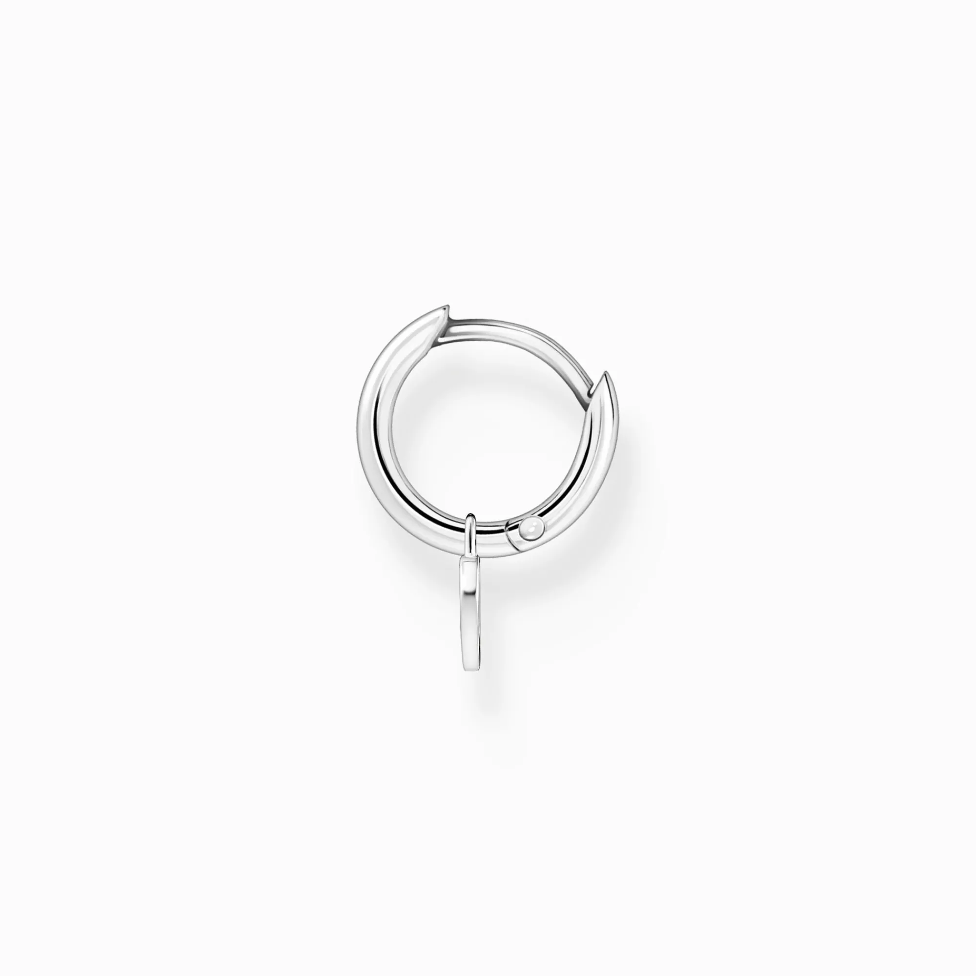 Women THOMAS SABO Hoop Earrings|925 Silver-Single hoop earring with heart pendant silver