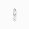Women THOMAS SABO Hoop Earrings-Single hoop earring with star pendant silver