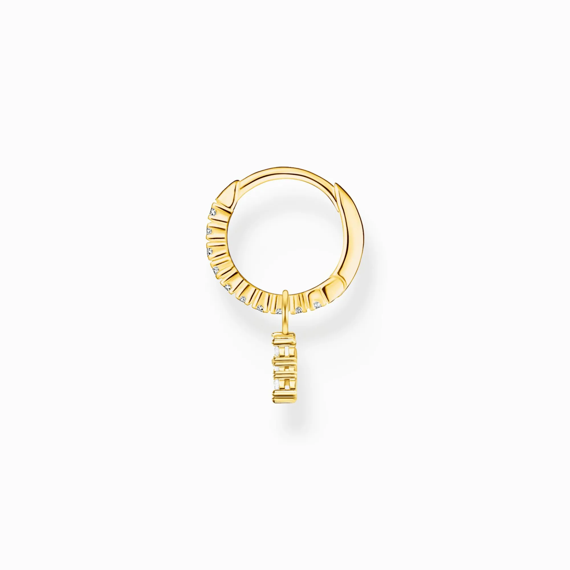 Women THOMAS SABO Hoop Earrings-Single hoop earring with star pendant gold
