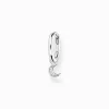 Women THOMAS SABO Hoop Earrings-Single hoop earring with moon pendant silver
