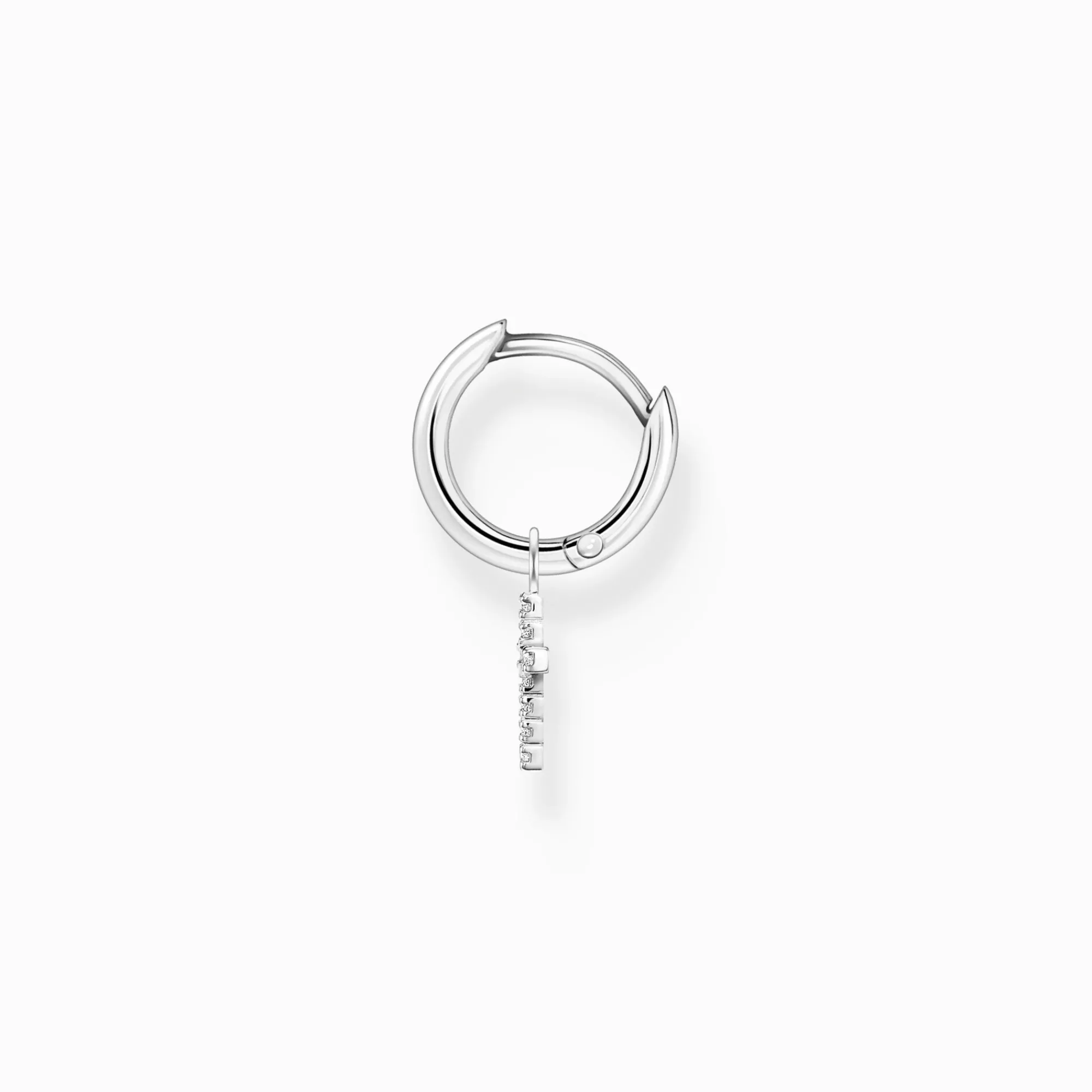 Women THOMAS SABO Hoop Earrings-Single hoop earring with cross prendant silver