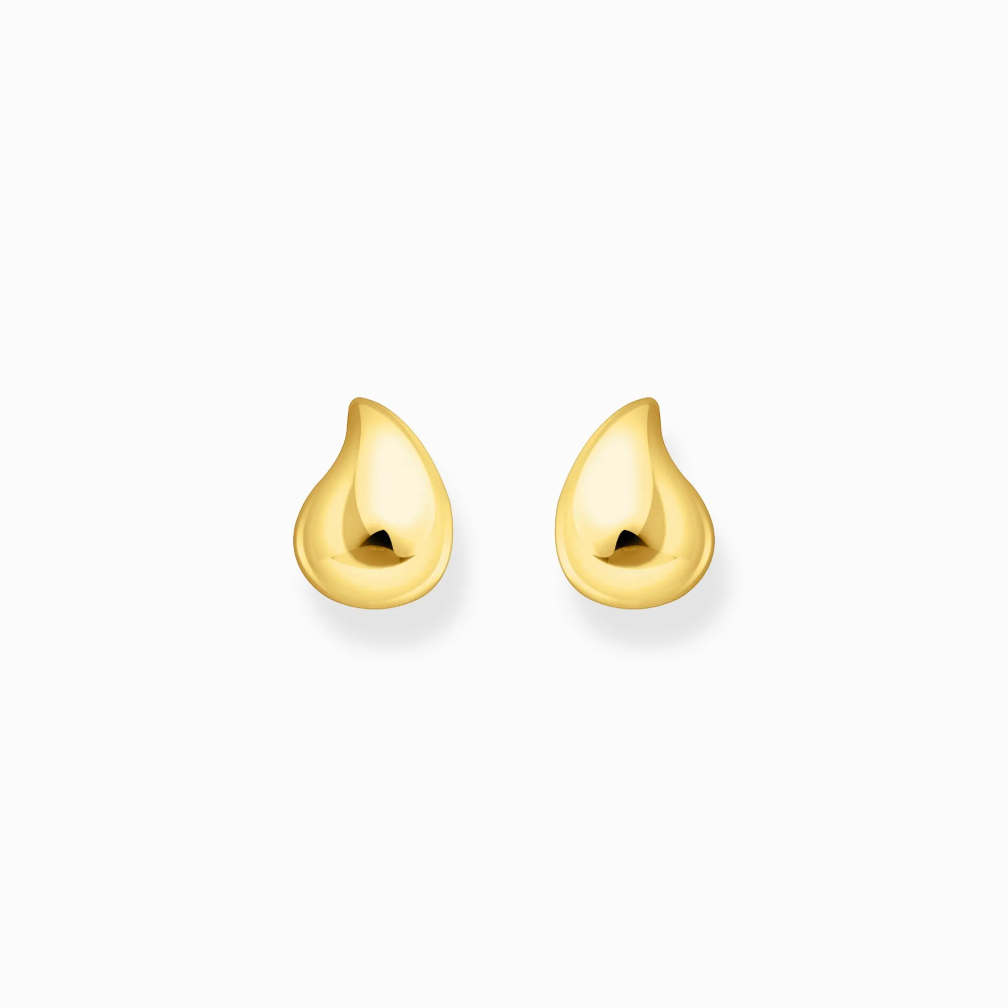 Women THOMAS SABO Ear Studs-Small gold-plated ear studs in organic shape
