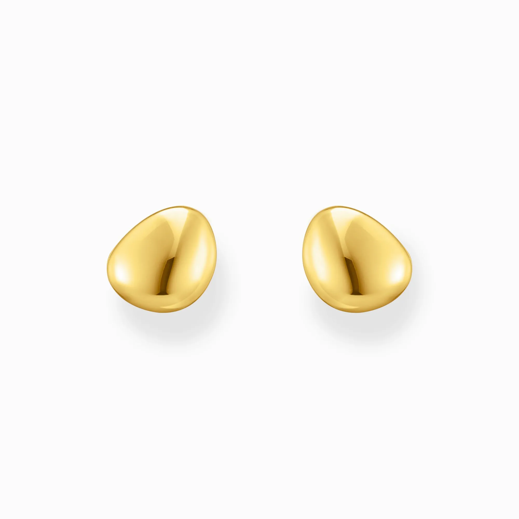 Women THOMAS SABO Ear Studs-Small gold-plated ear studs in organic shape