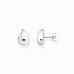 Women THOMAS SABO Ear Studs|925 Silver-Small silver ear studs in organic shape