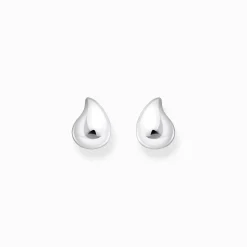 Women THOMAS SABO Ear Studs|925 Silver-Small silver ear studs in organic shape