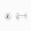 Women THOMAS SABO Ear Studs|925 Silver-Small silver ear studs in organic shape