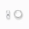 Women THOMAS SABO Hoop Earrings-Small silver hoop earrings in chunky design