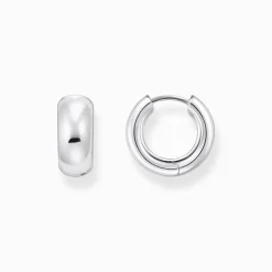Women THOMAS SABO Hoop Earrings-Small silver hoop earrings in chunky design