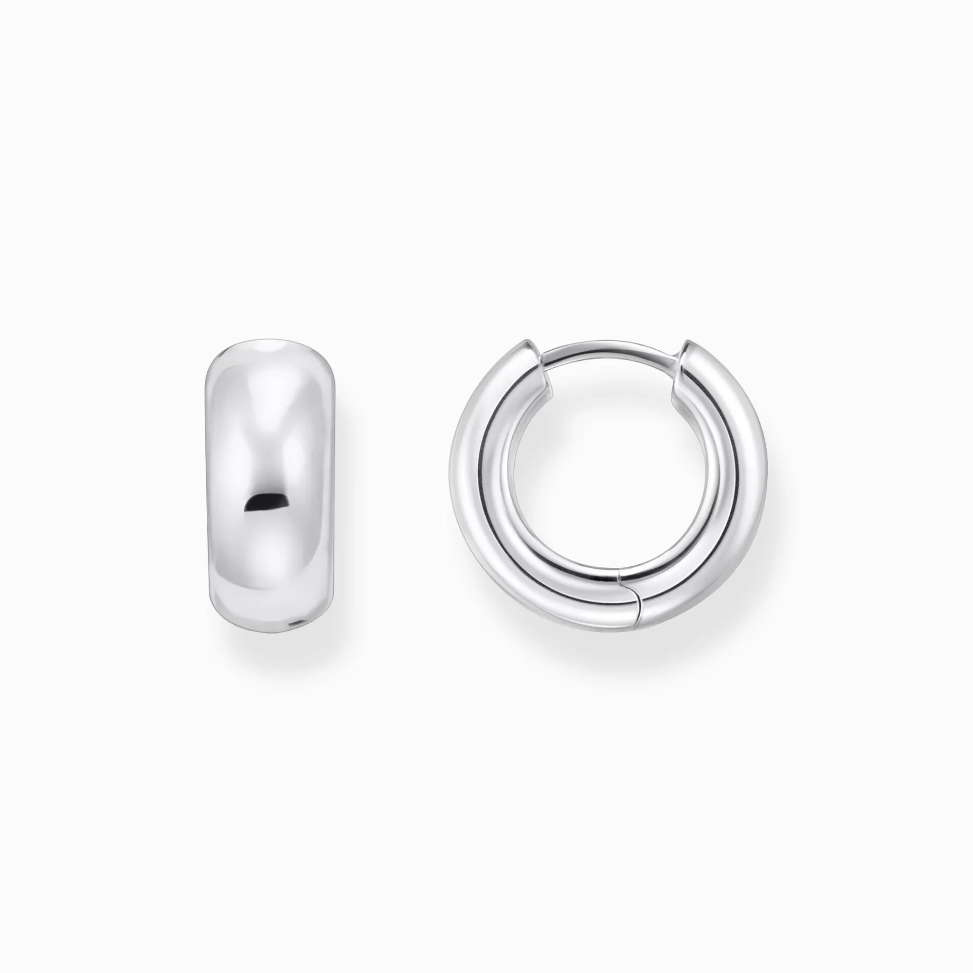 Women THOMAS SABO Hoop Earrings-Small silver hoop earrings in chunky design