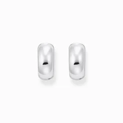 Women THOMAS SABO Hoop Earrings-Small silver hoop earrings in chunky design