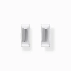 Women THOMAS SABO Hoop Earrings|925 Silver-Small silver hoop earrings in angular shape