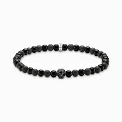 Women THOMAS SABO Bracelets|Bracelets-Talisman bracelet positive energy with obsidian beads