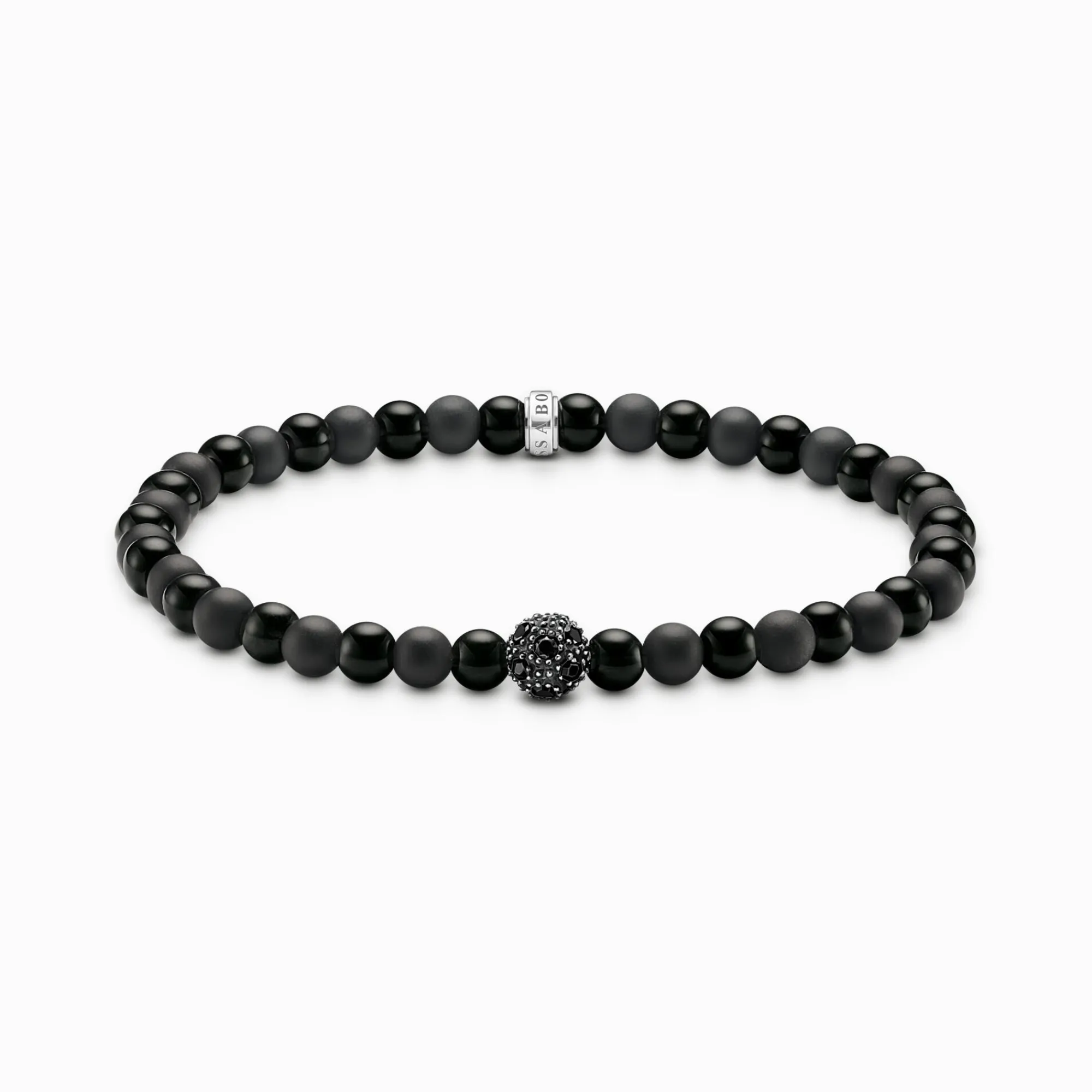 Women THOMAS SABO Bracelets|Bracelets-Talisman bracelet positive energy with obsidian beads