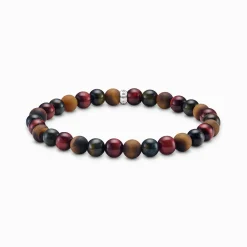Women THOMAS SABO Bracelets|Bracelets-Talisman bracelet with tiger eye beads