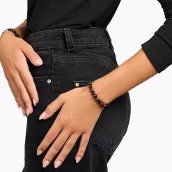 Women THOMAS SABO Bracelets|Bracelets-Talisman bracelet with tiger eye beads
