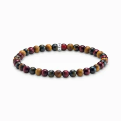 Women THOMAS SABO Bracelets|Bracelets-Talisman bracelet with tiger eye beads