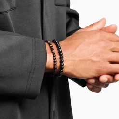 Women THOMAS SABO Bracelets|Bracelets-Talisman bracelet with tiger eye beads