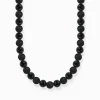 Women THOMAS SABO Necklaces|Necklaces & Chains-Talisman necklace with obsidian beads