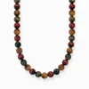 Women THOMAS SABO Necklaces|Necklaces & Chains-Talisman necklace with tiger eye beads