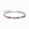 Women THOMAS SABO Bracelets-Tennis bracelet with colourful stones silver