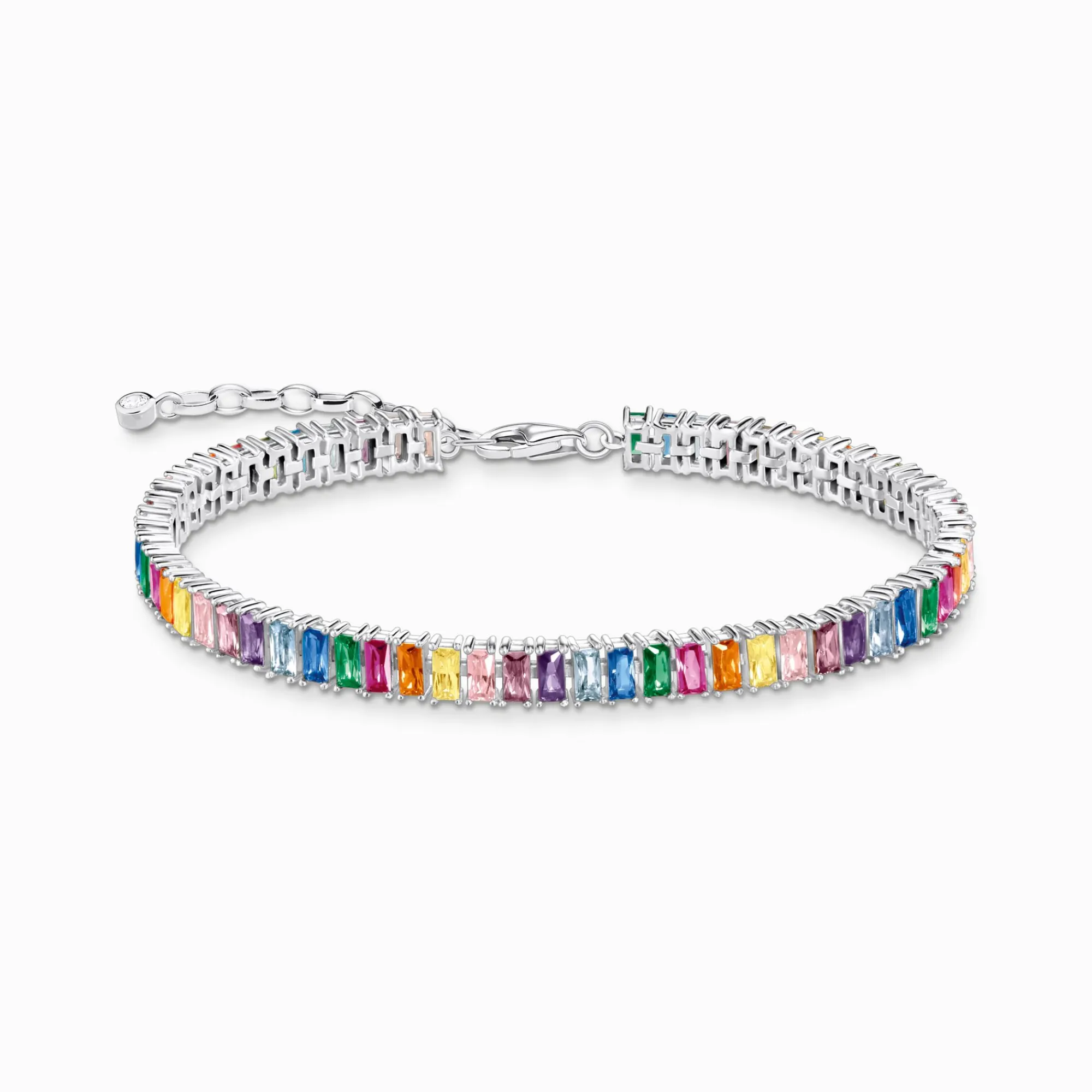 Women THOMAS SABO Bracelets-Tennis bracelet with colourful stones silver