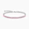 Women THOMAS SABO Bracelets-Tennis bracelet with pink stones silver