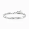 Women THOMAS SABO Bracelets-Tennis bracelet with white stones silver