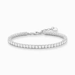 Women THOMAS SABO Bracelets-Tennis bracelet with white stones silver