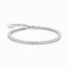 Women THOMAS SABO Bracelets-Tennis bracelet with white stones silver